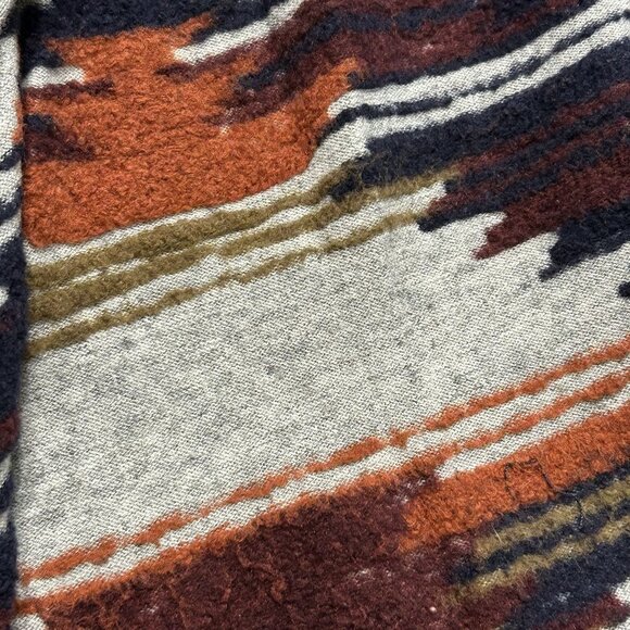 Lucky Brand Size Small Aztec Open Drape Cardigan Sweater Multicolor Knit Texture - Picture 8 of 9